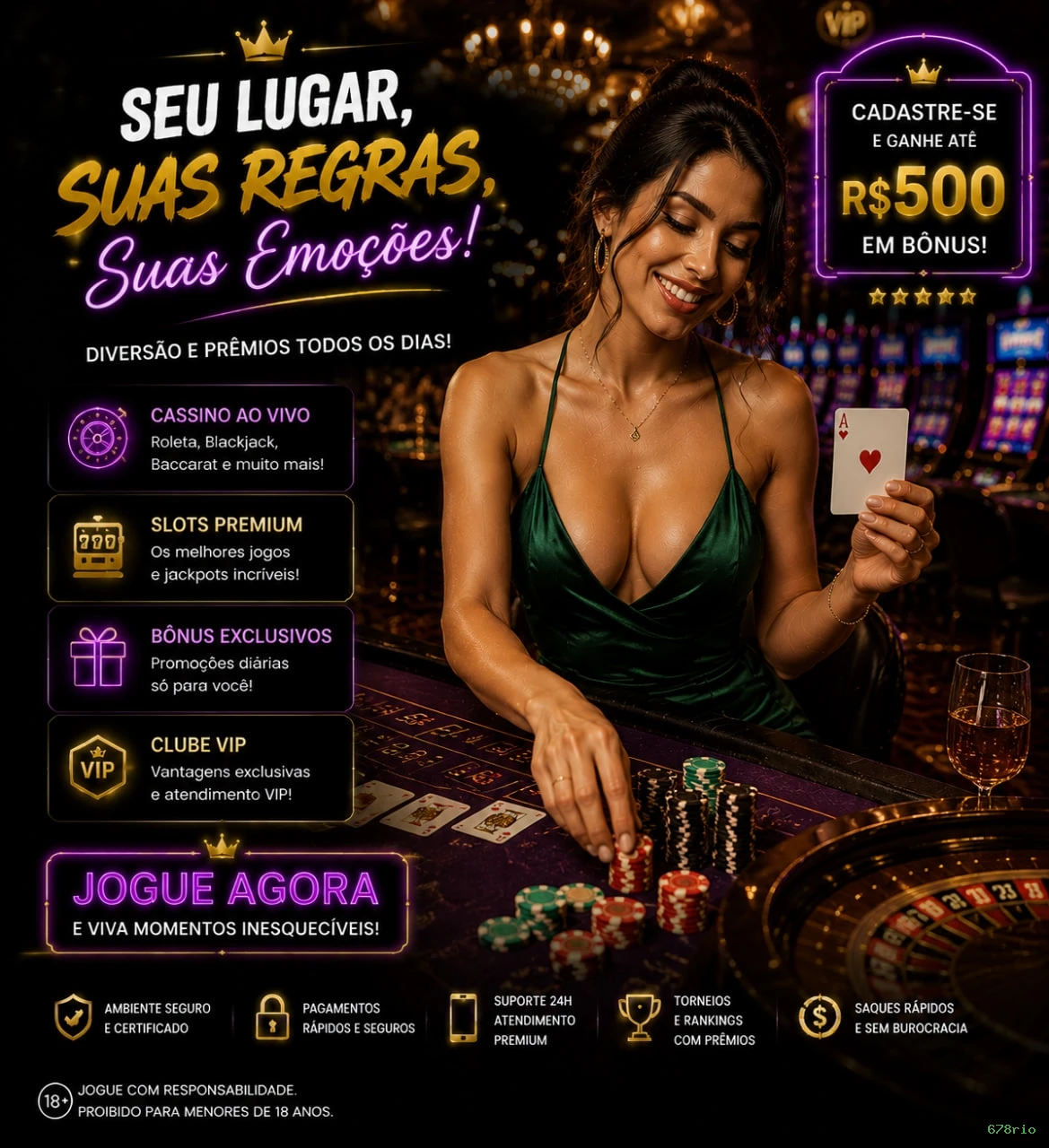 Bacará VIP com squeeze feature